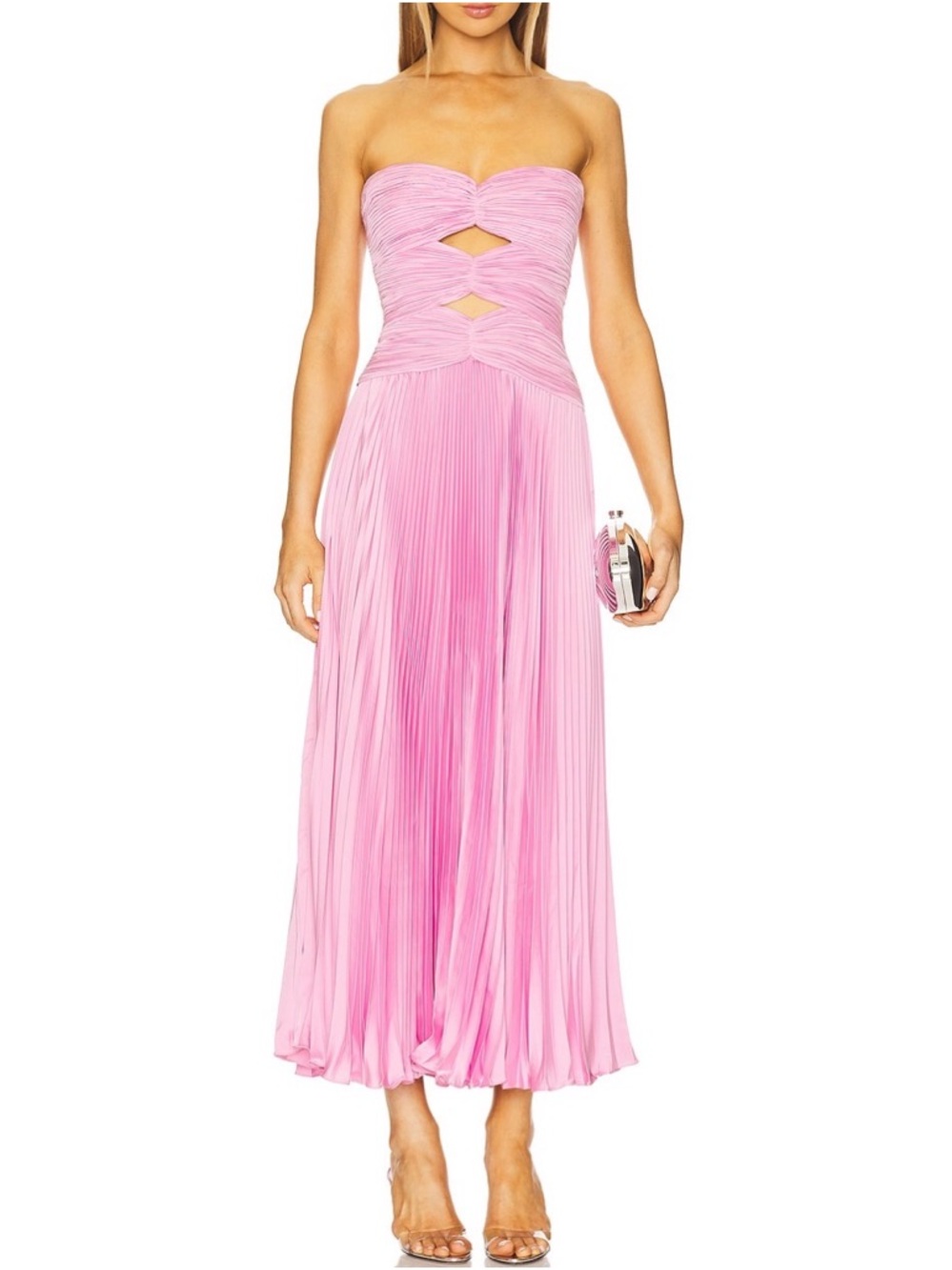 AMUR Carolynn Maxi Dress in Pink Opal NWT
